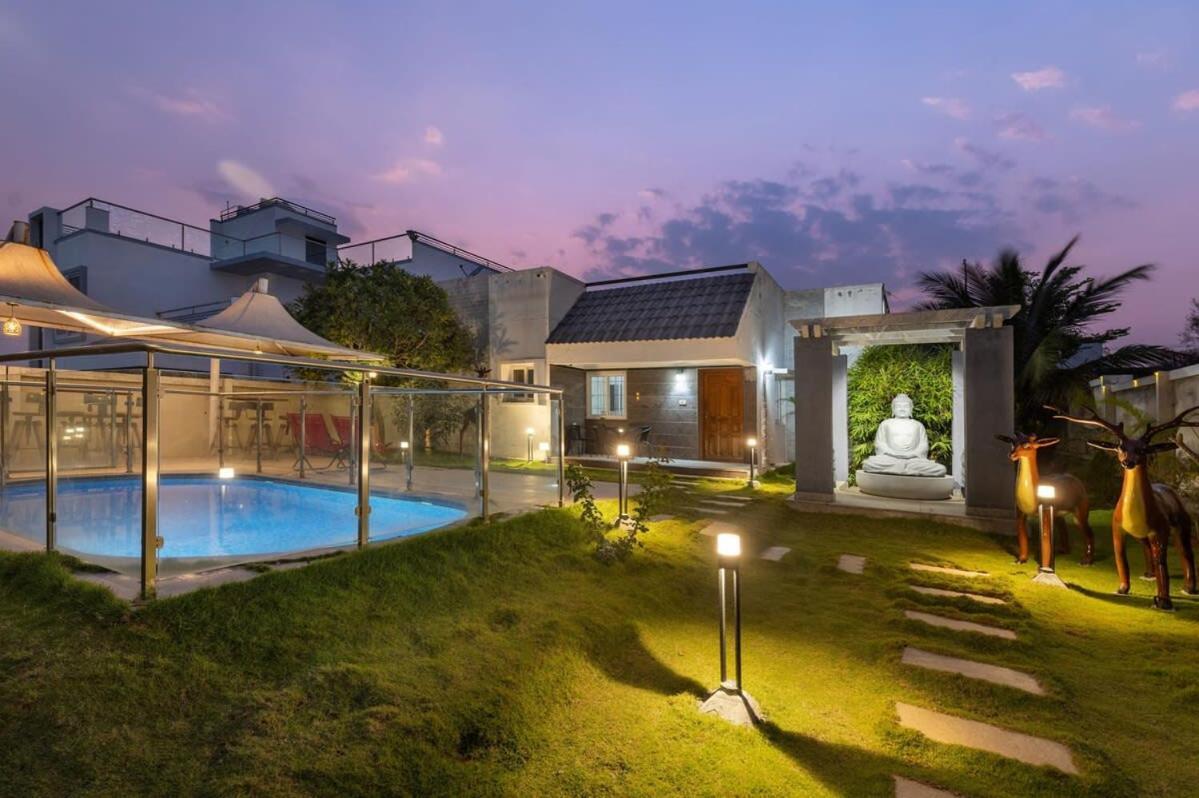 Blue Nest By Stayjadeparty Villalawn Hosūr Exterior foto